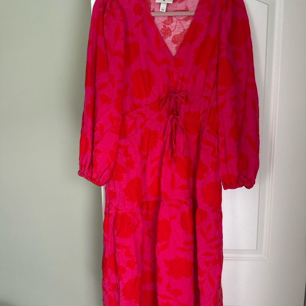 Kate Spade Red and Pink Floral Top